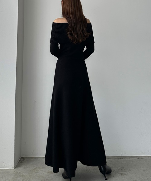 Louere（ルエレ） ニットワンピース MEDIUM ブラック レディース