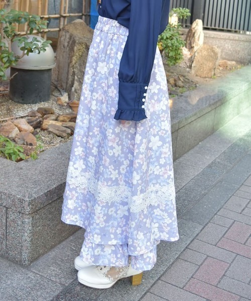 【匿名配送可】ozz on 和柄フレアスカート Aletta vita 超目玉セール 返品交換不可 スカート フレア 花柄