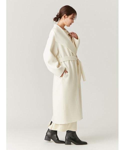 FRAY I.D アイボリー ロングコート サイズ0 FRAY I.D（フレイ・アイディー） コート 0 ホワイト レディース