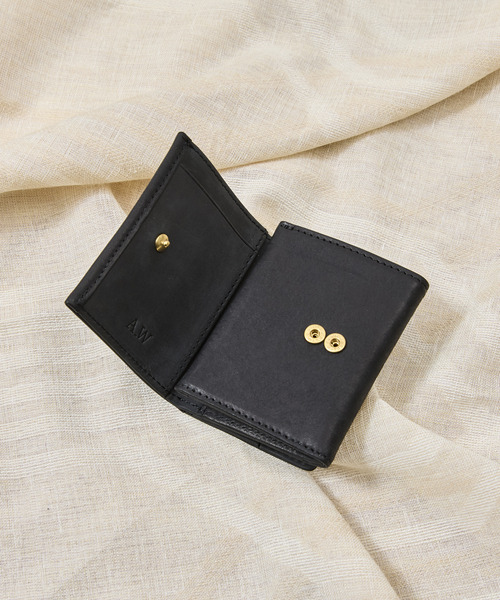 A_W ミニ 財布 アウ / TRIFOLD PURSE プエブロレザーフラップ