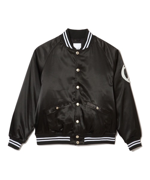 美品 スタジャン レザー アメリカ製 ブラック ブルー　2XL GAME Game Sportswear/Varsity Wool Leather Jacket（ゲームスポーツ