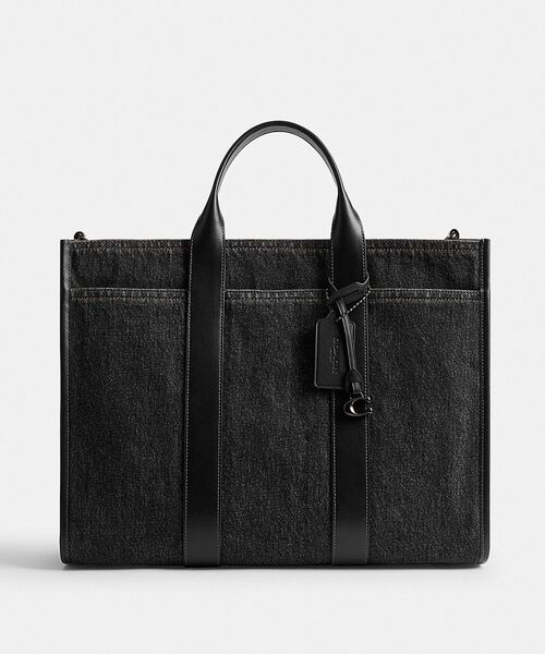 coach コーチ 2way メンズトートバッグ A4収納可 レザー 黒色 COACH コーチ トートバッグ ビジネスバッグ レザー 黒 A4 男女兼用