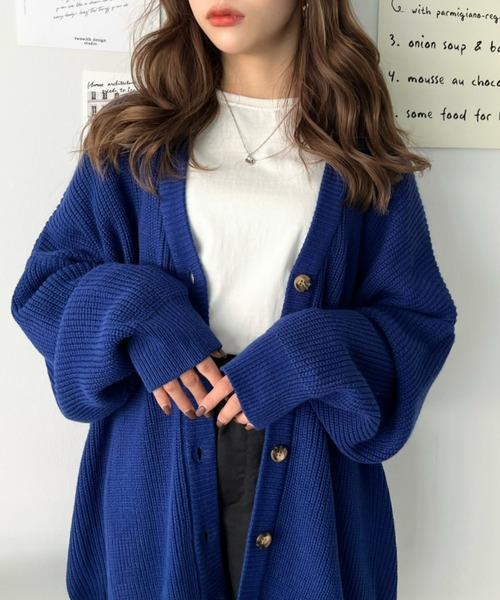 【新品未使用】GRANCY カーディガン　ブルー　Mサイズ GRANCY（グランシー）の「【GRANCY】DestructionDesign BigCardigan