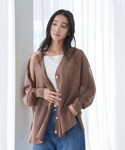 CANESSA 売れ筋商品|||カネッサ カーディガン アウター レディース Cardigans Azure ニットカーディガン ゆったり アウター[品番：AGCW0005251