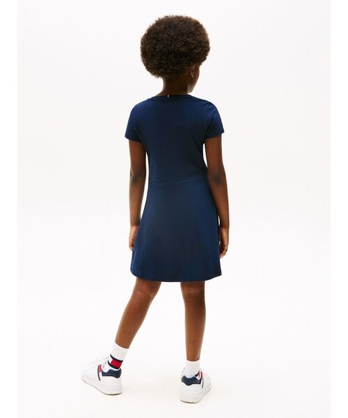 トミーフィルフィガー　ワンピース　14歳 TOMMY HILFIGER ワンピース GIRLS デニムプリーツロングスリーブ