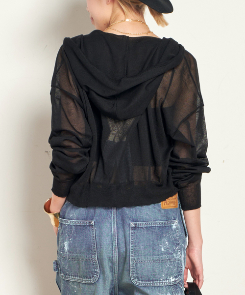 PROVOKE/プロヴォーク】sheer zip hoodie パーカー 「PROVOKE/プロヴォーク」sheer zip hoodie レディース