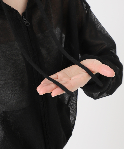 パーカー 「PROVOKE/プロヴォーク」sheer zip hoodie レディース