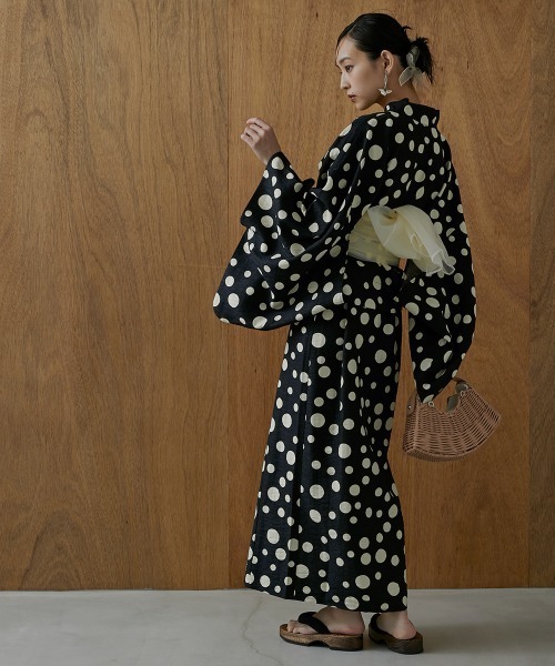 大きめ水玉柄 浴衣