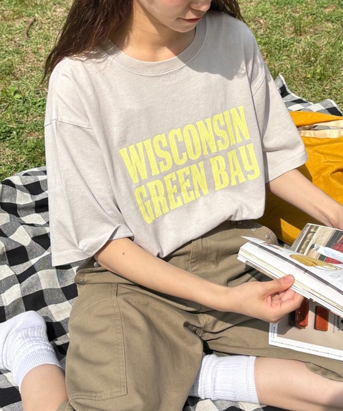 トップス 新品 スウェット Tシャツ イエロー クラッシュ加工 スニーカー CIAOPANIC TYPY tシャツ 「UNISEX」アシッドウォッシュ加工ロゴ