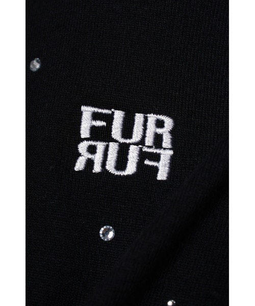 【プルルルルルル】FUR FURビジュー付きロゴ刺繍スウェット ビジュー付きロゴ刺繍スウェット(スウェット・トレーナー