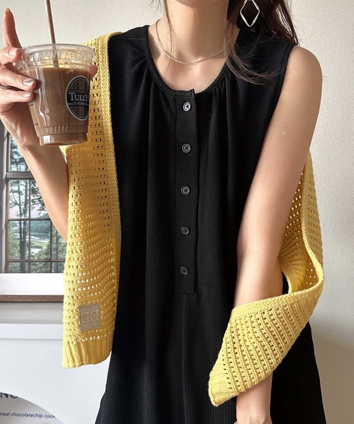 Ameri（アメリ） サロペット オーバーオール MEDI RUFFLE KNIT ROMPERS