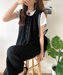 サロペット オーバーオール 「イージーケア」ふ...の詳細画像1