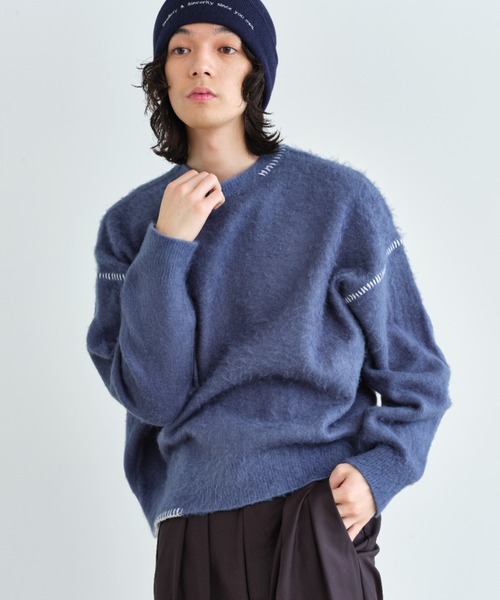 SINSS 長袖ニット SMALL ブルー メンズ : ZOZOTOWN Yahoo!店 - 通販