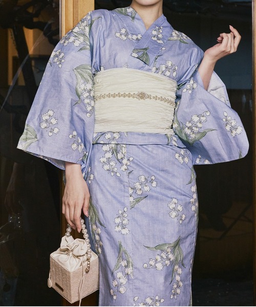 スーパーセール期間限定 浴衣小物」ビジュー＆パールベルト ゆかた飾り紐 帯飾り 水着・ラッシュガード