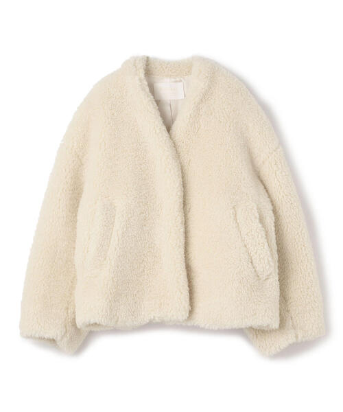 ボールジィ　リップルメルトンノーカラーコート36 Ballsey ボールジィリップルメルトン ノーカラーコート