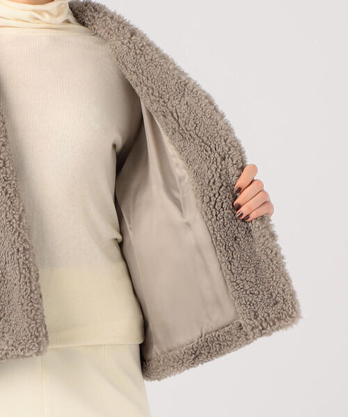 Ballsey（ボールジィ） ノーカラーコート 36 ホワイト レディース