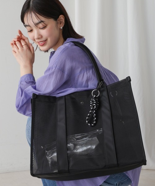 Bou Jeloud（ブージュルード） トートバッグ チュールメッシュスクエア 