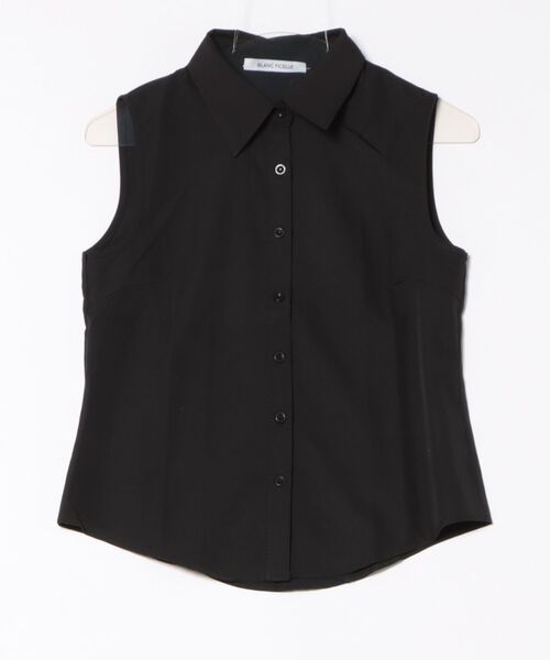 BLANC FICELLE ブラウス シャツ ノースリーブ シャツ レディース