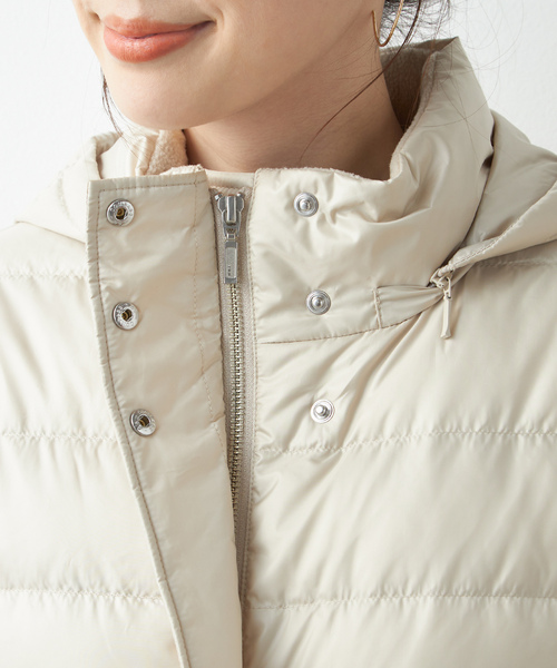 「Petit Honfleur」 ダウンコート 9号 ベージュ レディース_画像7