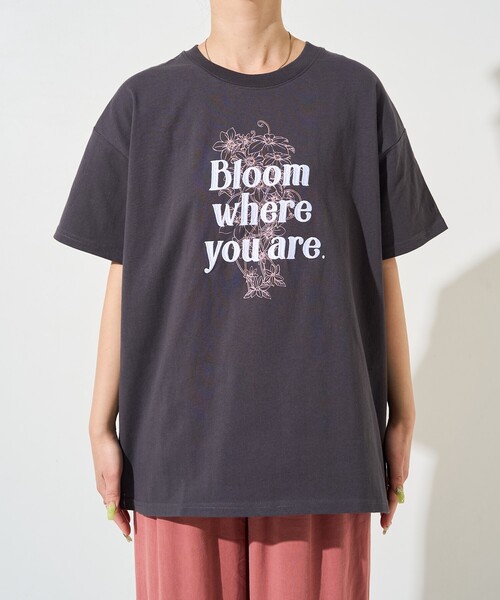 FREAK'S STORE tシャツ 限定展開 フラワープリント×bloom 刺繍