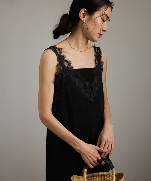 アダム エ ロペ✨ブラックレースワンピース フラワーデザイン FREE SIZE ADAM ET ROPE' ワンピース レースワンピース : ZOZOTOWN Yahoo