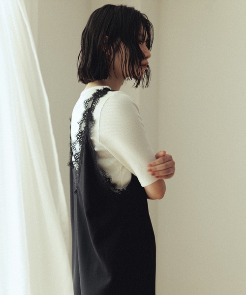 アダム エ ロペ✨ブラックレースワンピース フラワーデザイン FREE SIZE ADAM ET ROPE' ワンピース レースワンピース : ZOZOTOWN Yahoo