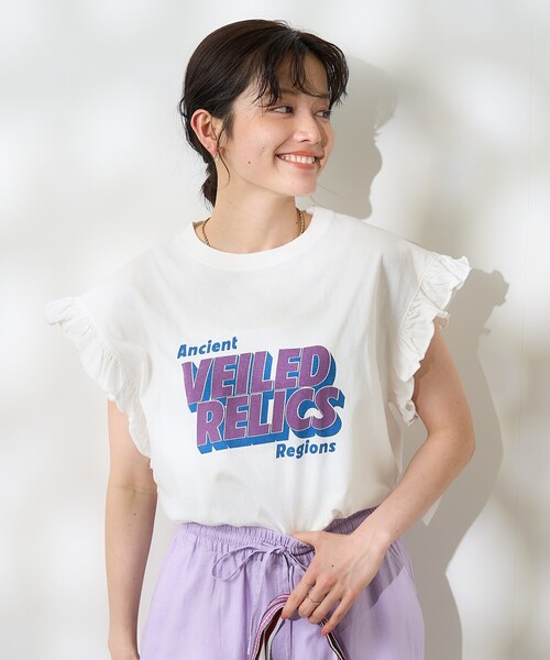 FREAK'S STORE（フリークスストア） tシャツ ピグメント ロゴフリル