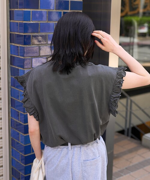 FREAK'S STORE（フリークスストア） tシャツ ピグメント ロゴフリル