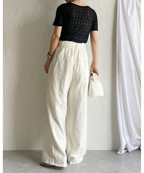 She's Closet tシャツ 半袖シアー/シースルーショート丈