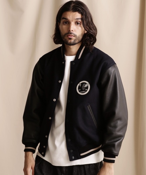 Schott N.Y.C（ショット） 「schott」 スタジャン M ネイビー メンズ