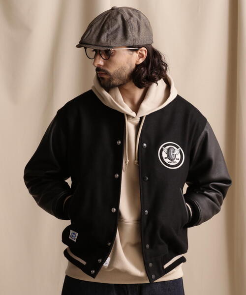 Schott N.Y.C（ショット） 「schott」 スタジャン M ネイビー メンズ