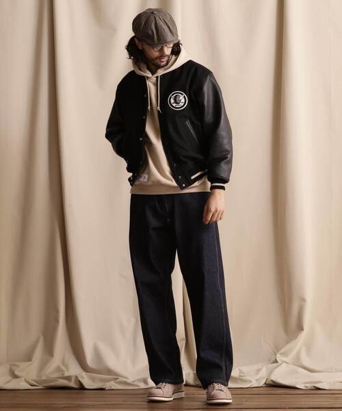 Schott N.Y.C（ショット） 「schott」 スタジャン M ネイビー メンズ
