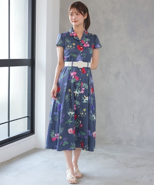 And Couture ワンピース ボタニカルガーデンシャツワンピース AND COUTURE ワンピース ボタニカルガーデンシャツワンピース