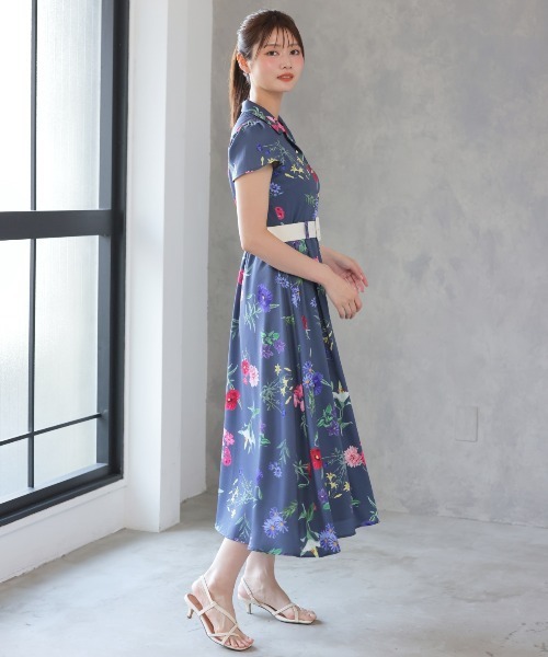 And Couture ワンピース ボタニカルガーデンシャツワンピース
