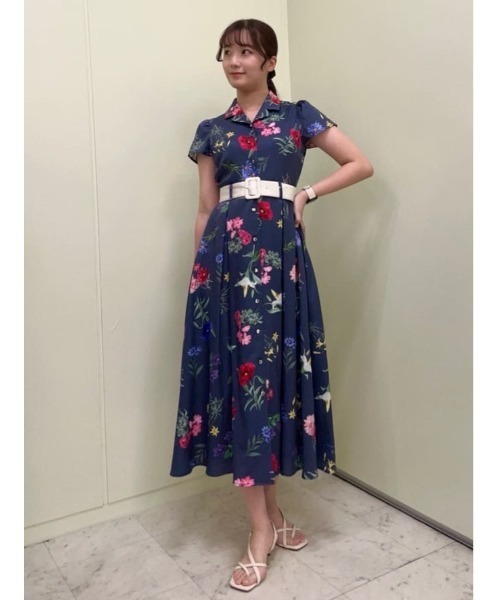 AND COUTURE ワンピース ボタニカルガーデンシャツワンピース