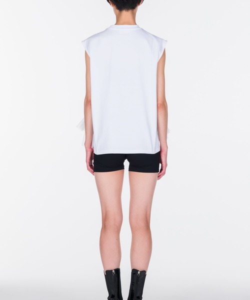 VIVIANO tシャツ VIVIANO Tulle Sleeveless T-shirts レディース
