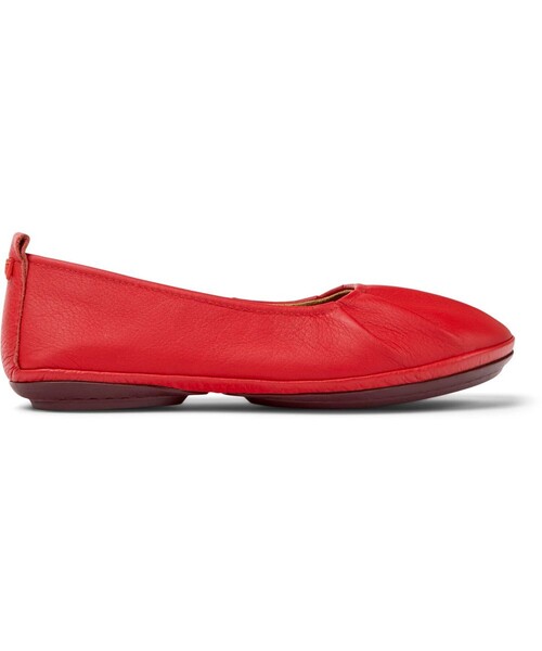 「CAMPER」 フラットパンプス 25.5cm レッド レディース