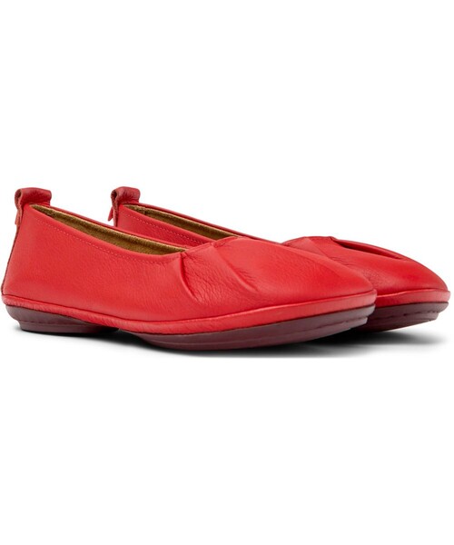 「CAMPER」 フラットパンプス 25.5cm レッド レディース