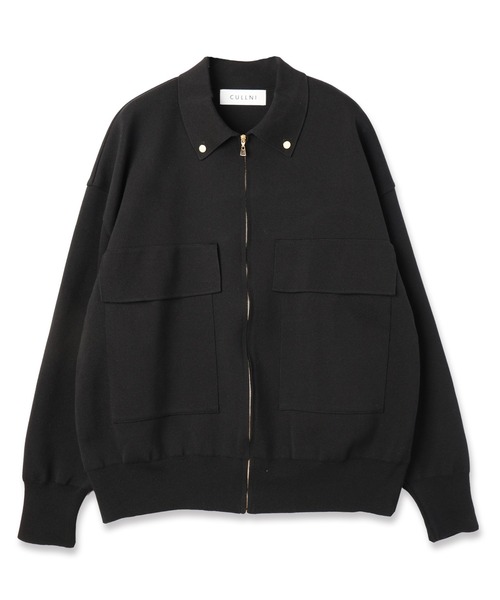 CULLNI ブルゾン アウター Big Pocket Zip Up Knit Jacket