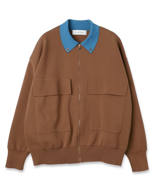 CULLNI ブルゾン アウター Big Pocket Zip Up Knit Jacket