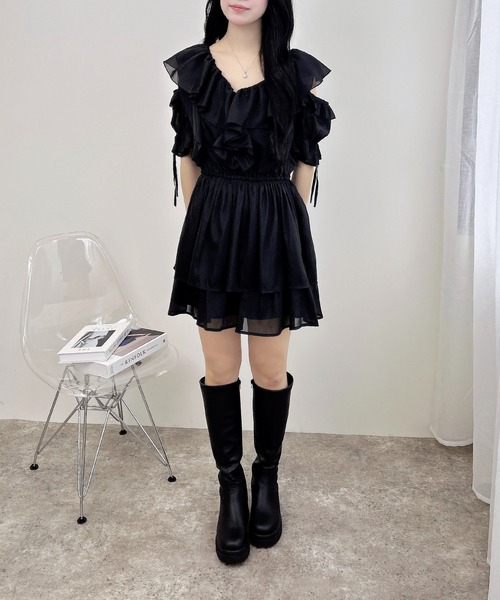 INGNI(イング) ワンピース 肩開きフリルミニワンピース : ZOZOTOWN INGNI(イング) ワンピース 肩開きフリルミニワンピース : ZOZOTOWN