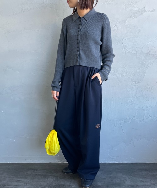 umbro（アンブロ） パンツ 別注 ワンポイント刺繍ロゴ トラックパンツ