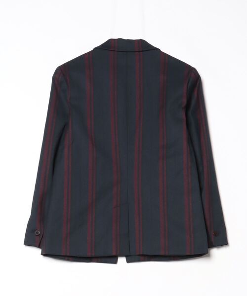「Steven Alan」 ストライプ柄テーラードジャケット 4 ネイビー メンズ