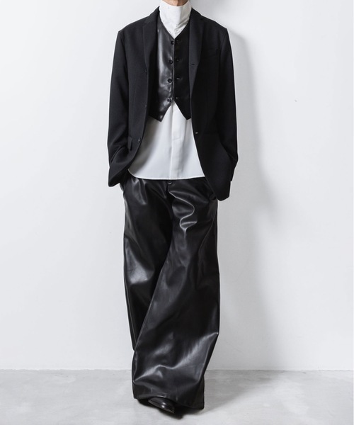 ベスト+ジレ cen INDIVI GALLEST ベスト ジレ 「セットアップ対応」リネンライクジレ