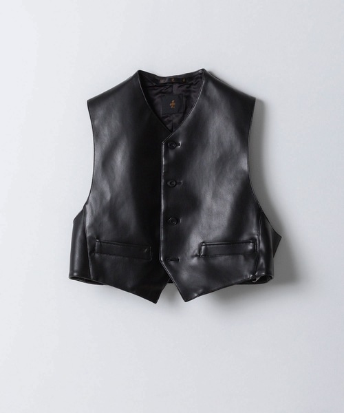 ATO（アトウ） ベスト ジレ SYNTHETIC LEATHER VEST メンズ : ZOZOTOWN
