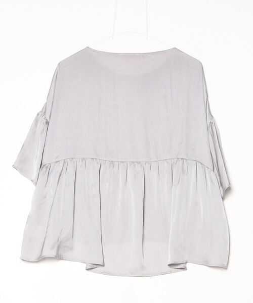 「Comme ca Mature」 半袖ブラウス FREE ライトグレー レディース_画像2