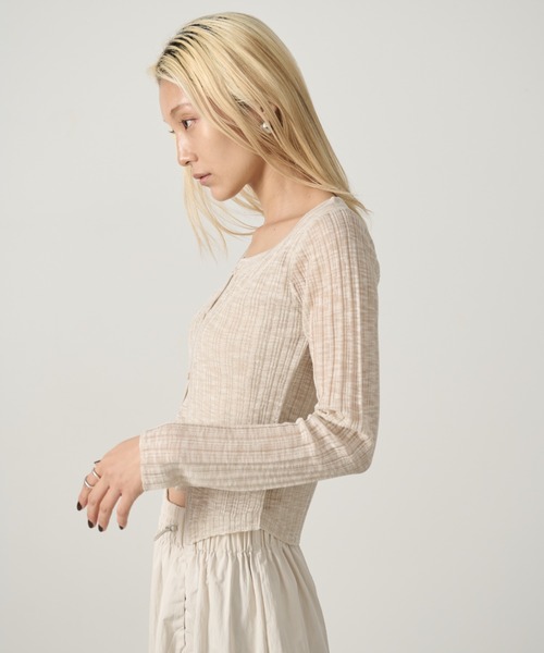 AIC. ニット セーター シアーニットアンサンブルライクトップス