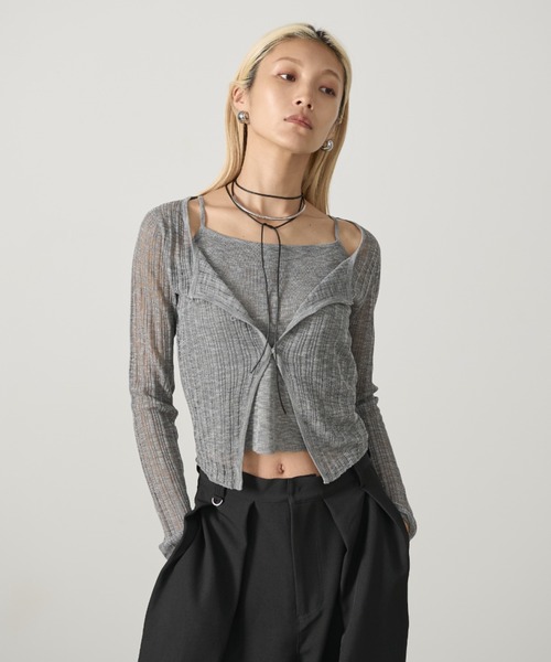 AIC. ニット セーター シアーニットアンサンブルライクトップス