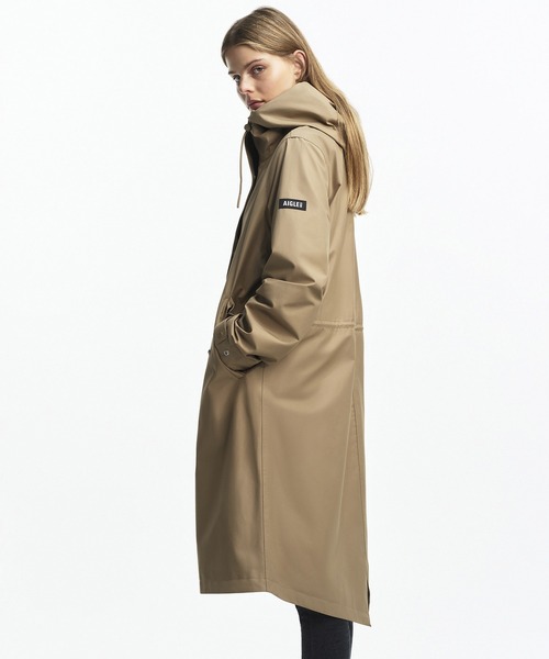 AIGLE エーグル　パーカー　レディース38M ベージュ　ジャンパー AIGLE マウンテンパーカー ウインドブレーカー GORE-TEX