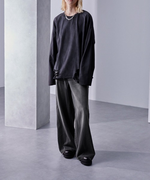 Loose（ルース） tシャツ ヴィンテージフェード ルーズダメージロンT